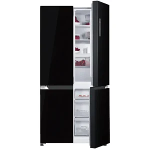 Ekobom EKONF505/BC 90cm Freestanding Fridge – 505L, Black Glass, No-Frost A++