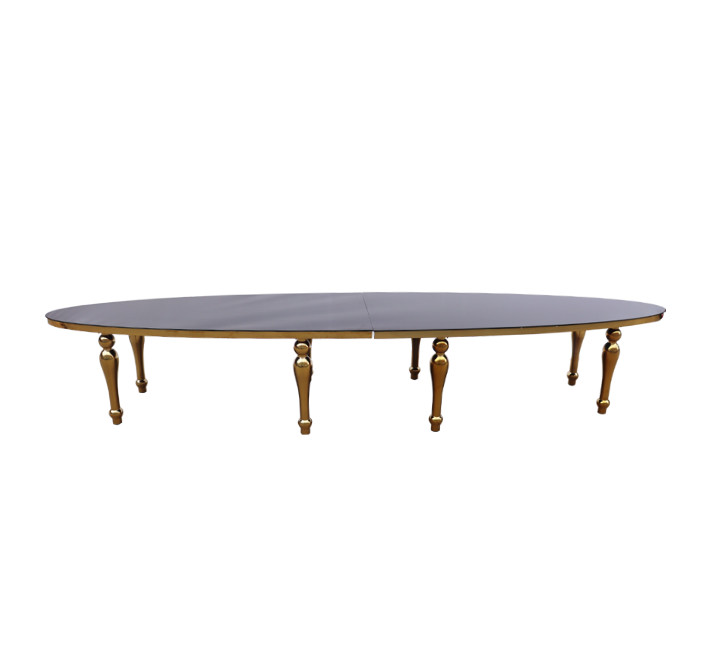 Oval Glass Table 4.8×1.2m