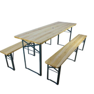 Wooden Table and Bench Set