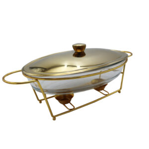 Oval Glass Chafing Dish 3L