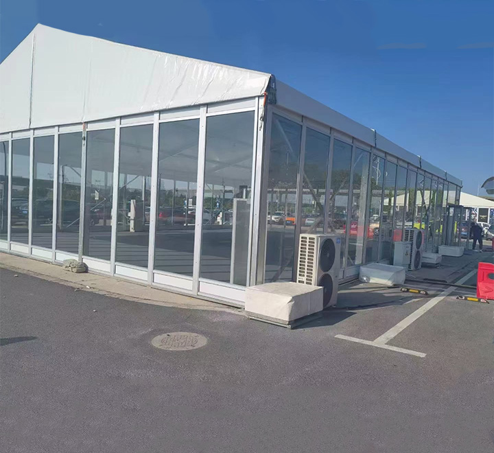 Glass Aluminium Frame Tent White 15x30m