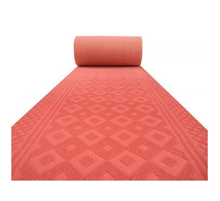 Aisle Runner Red Carpet Block Design 90cm Wide