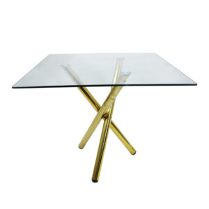 Square Glass Top Dining Table