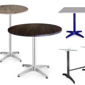 Adjustable Round Steel Table 60cm