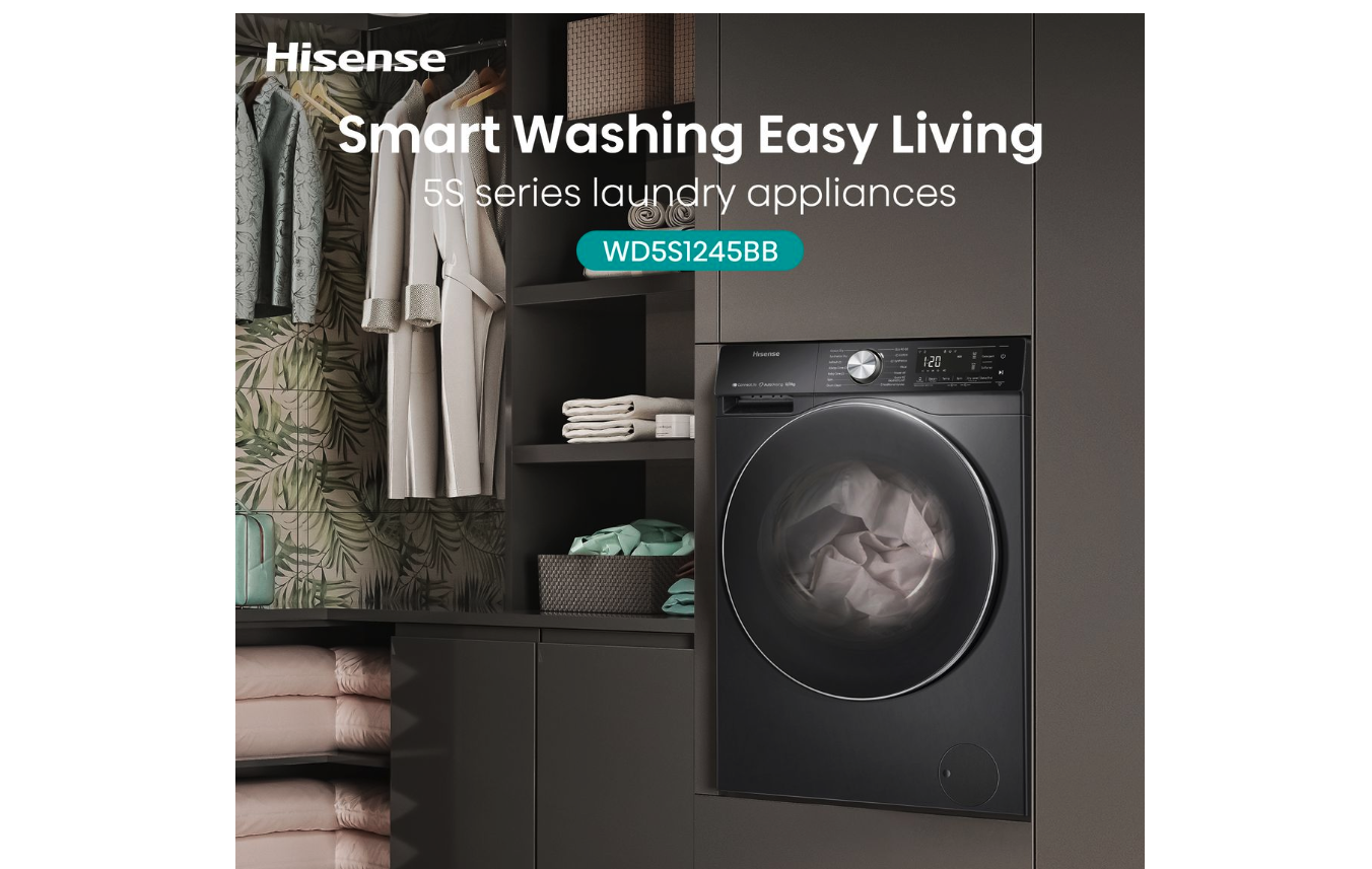 Hisense 12Kg / 8Kg Smart Washer Dryer with Inverter - Premium Black - Image 5