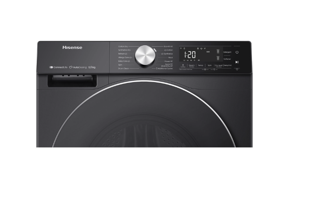 Hisense 12Kg / 8Kg Smart Washer Dryer with Inverter - Premium Black - Image 10