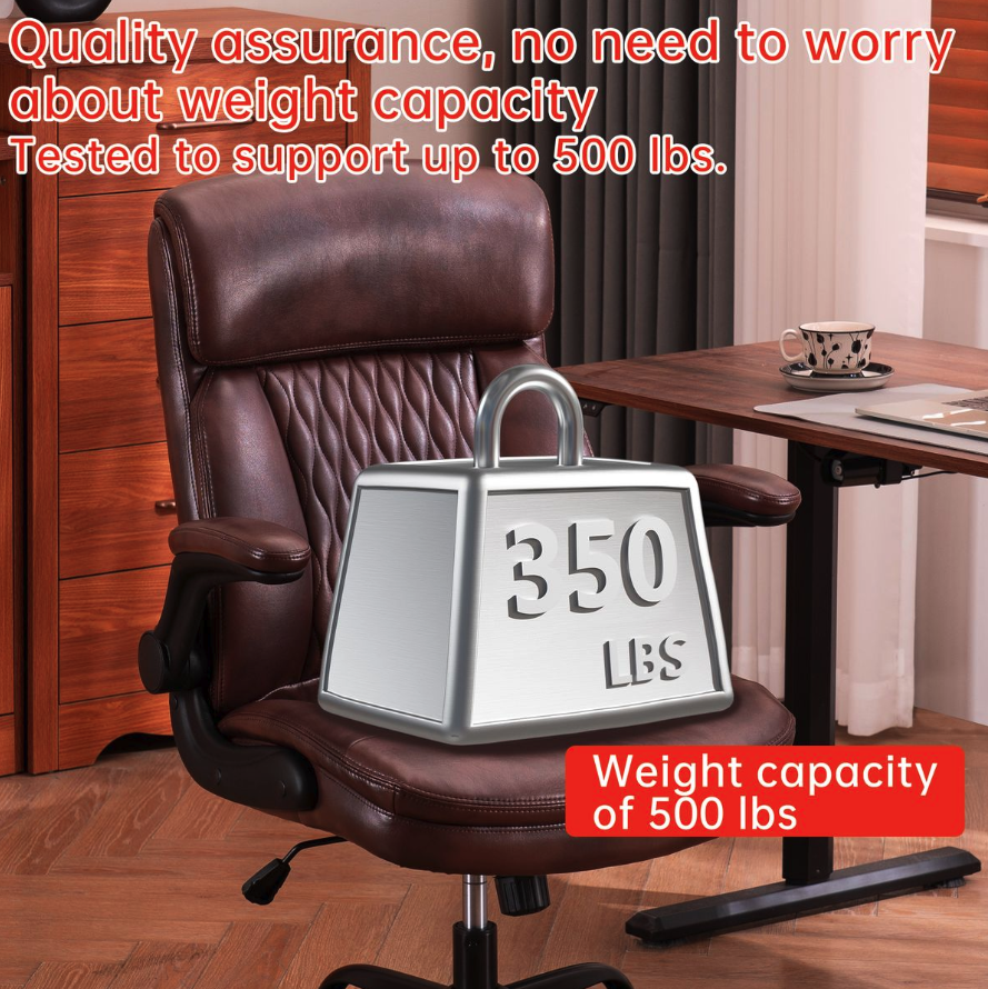 Leather office chair, manager chair, large computer chair, desk chair - Image 3