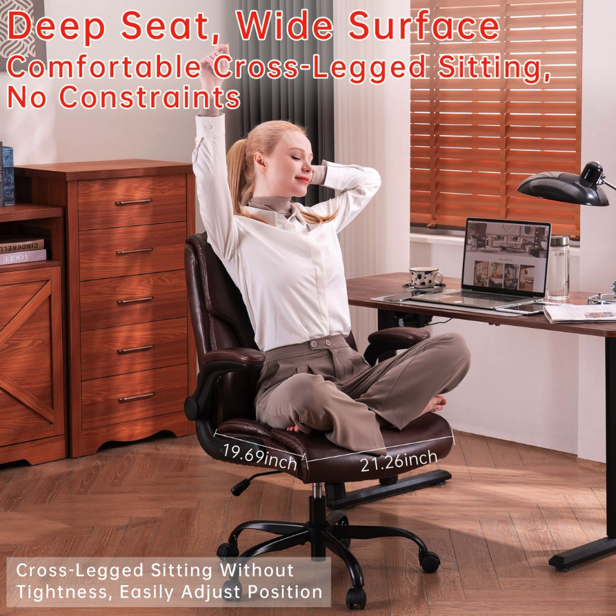 Leather office chair, manager chair, large computer chair, desk chair - Image 6