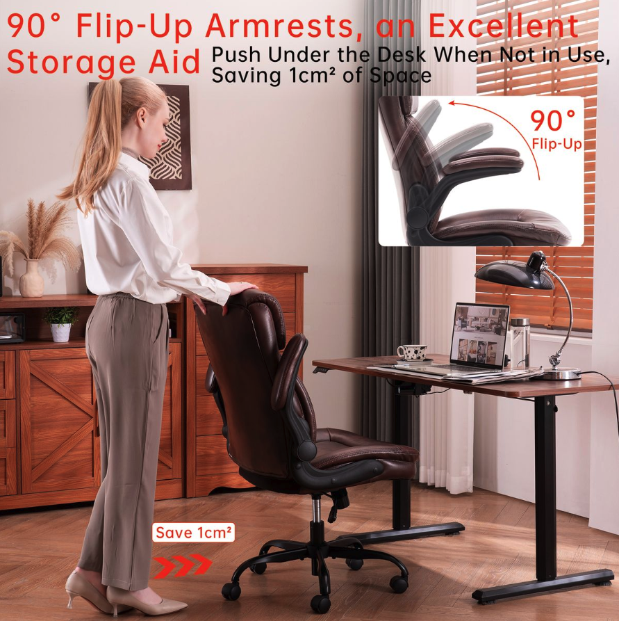 Leather office chair, manager chair, large computer chair, desk chair - Image 8
