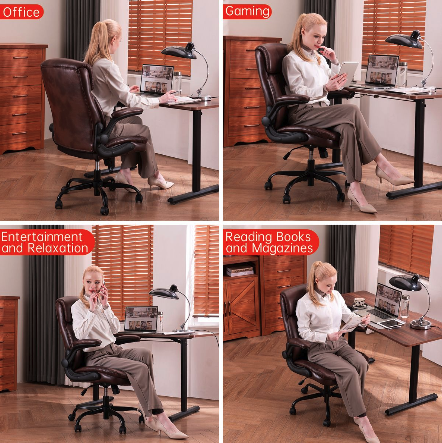 Leather office chair, manager chair, large computer chair, desk chair - Image 9