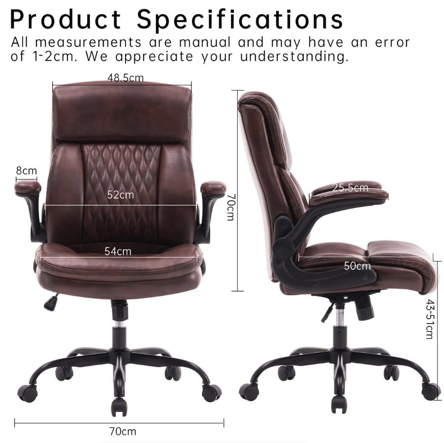 Leather office chair, manager chair, large computer chair, desk chair - Image 11