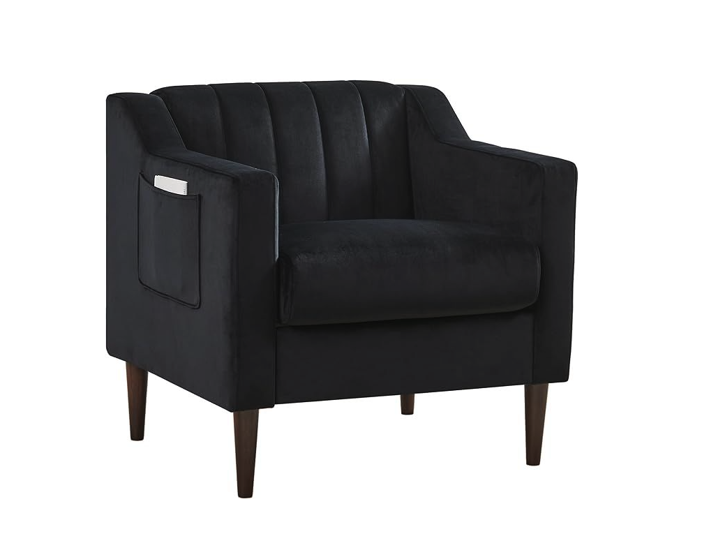 Luna Velvet 1 Seater Sofa Arm Chair - Image 2