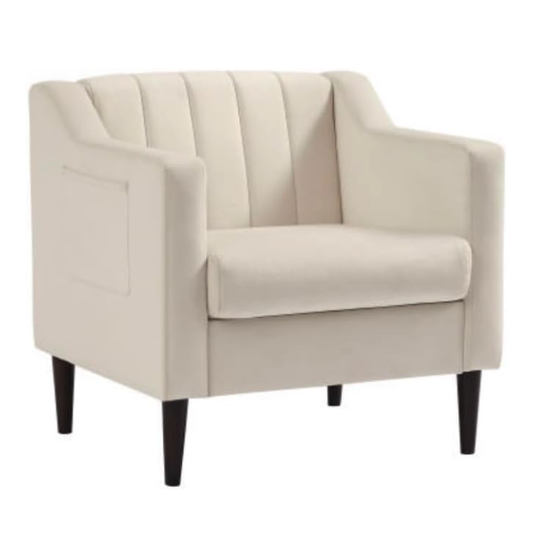 Luna Velvet 1 Seater Sofa Arm Chair