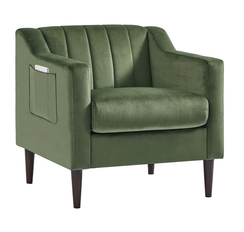 Luna Velvet 1 Seater Sofa Arm Chair - Image 7