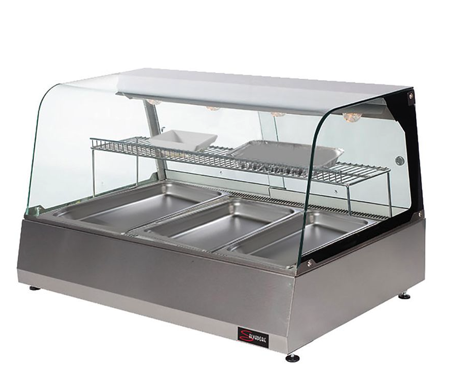 Bain Marie 6 Division Food Warmer with Curved Glass - Image 2