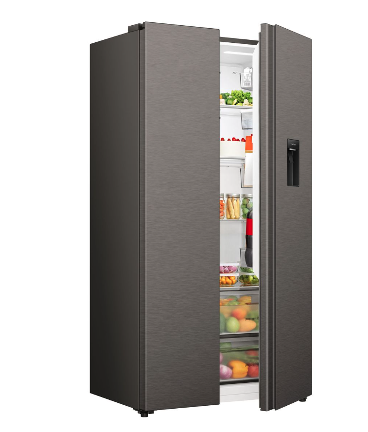 Hisense 541L No Frost Double doors Fridge with Water Dispenser-Inox - Image 4