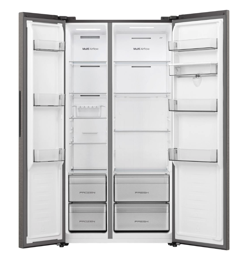 Hisense 541L No Frost Double doors Fridge with Water Dispenser-Inox - Image 6