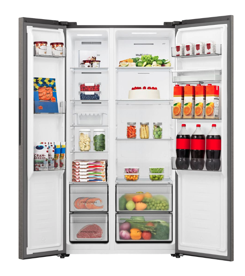 Hisense 541L No Frost Double doors Fridge with Water Dispenser-Inox - Image 8
