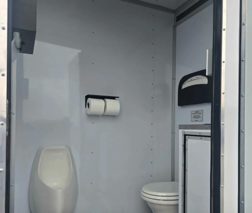 2-Station Mobile Restroom Trailer with AC - VIP Portable Toilet - Image 6